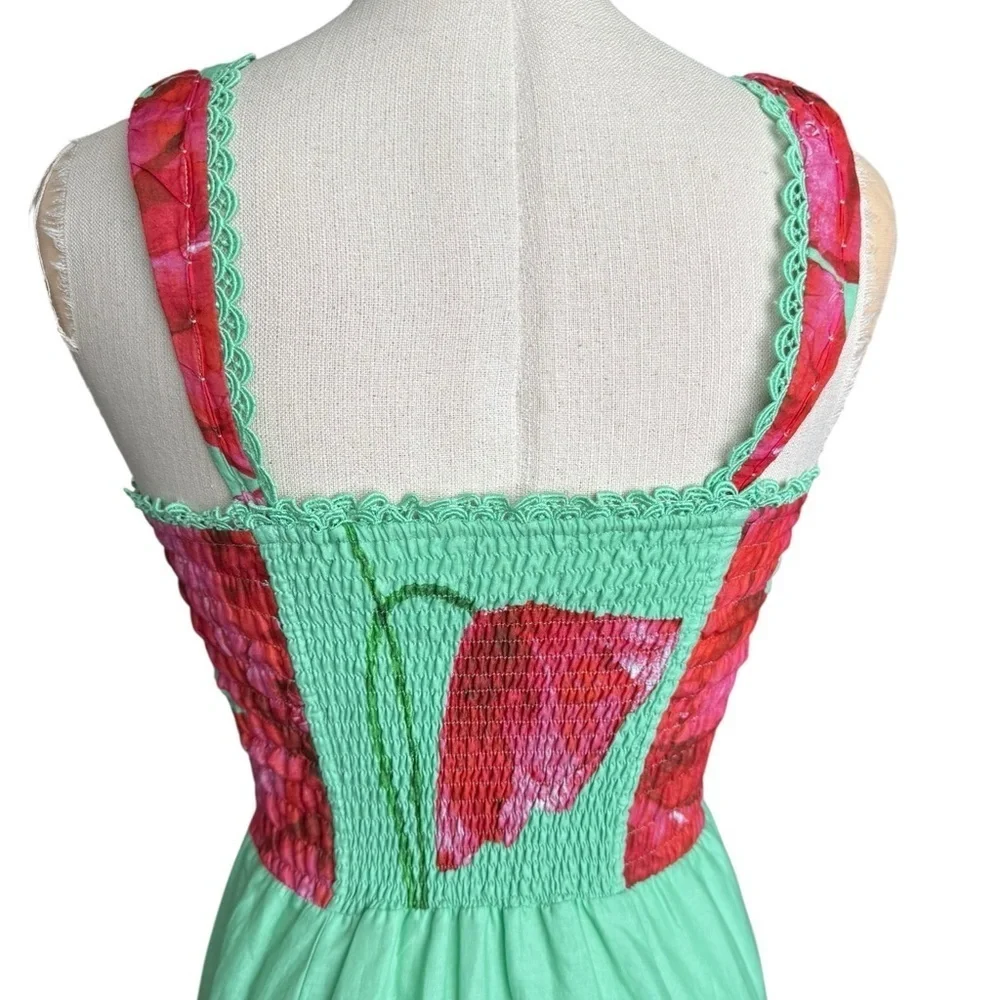 Charo Ruiz Ibiza Crissy Long Dress in Green Blossom XS - Picture 11 of 13